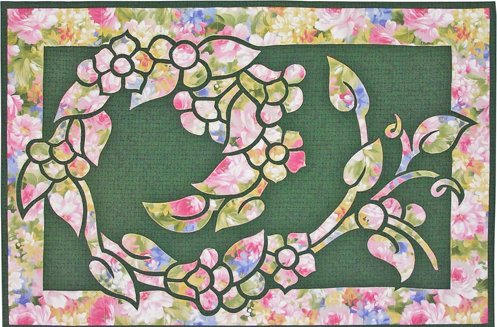 Garden Wreath 2 Fabric Applique quilt pattern