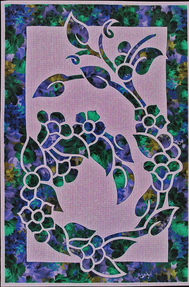 Garden Wreath 2 Fabric Applique quilt pattern